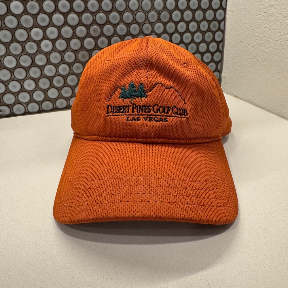 Desert Pines Golf Club Hat Cap Orange Las Vegas Strap Back‎ Performance Golf